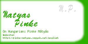 matyas pinke business card